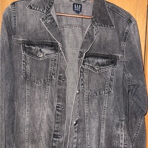 GAP Black Washed Denim Jacket